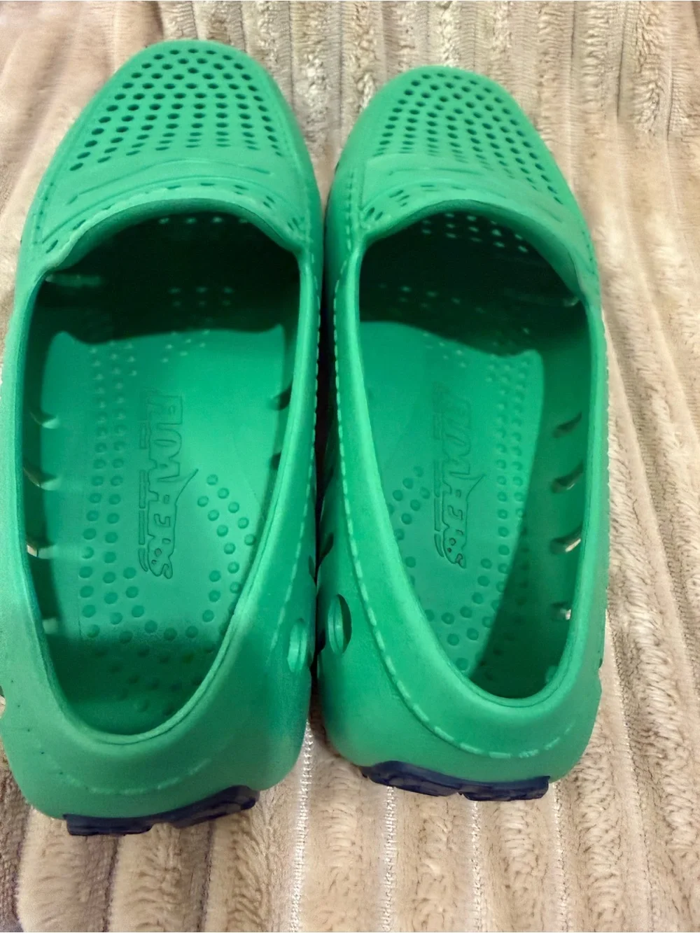 Men's Ventilated Green Slip-On Water Loafers
